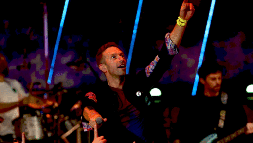 Енді Байрон на концерті Coldplay