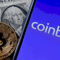 Графік фінансових результатів Coinbase