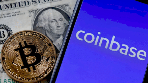 Графік фінансових результатів Coinbase