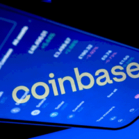 Графік падіння акцій Coinbase