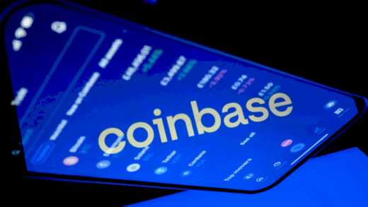 Графік падіння акцій Coinbase
