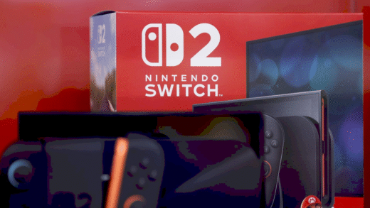 Консоль Nintendo Switch 2 на фоні магазину
