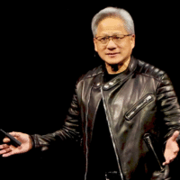 Дженсен Хуанг під час виступу на GTC 2023