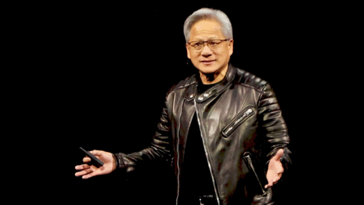 Дженсен Хуанг під час виступу на GTC 2023