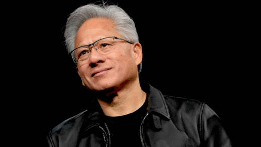 Логотип Nvidia на фоні новин