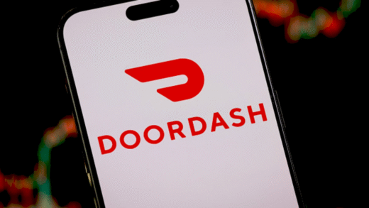 Графік падіння акцій Doordash