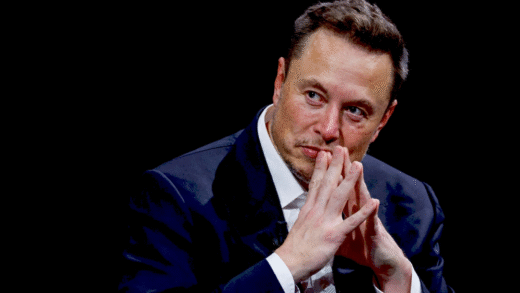 Elon Musk speaking at Tesla event