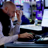 Графік падіння ринку акцій США