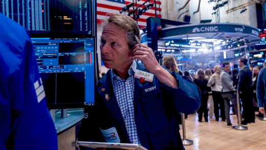 Графік падіння акцій на фондовому ринку США