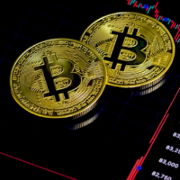 Графік біткоїна в нічний час